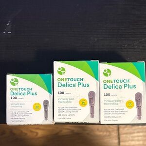 Delica Plus Lancets - 100 Count, Green and White